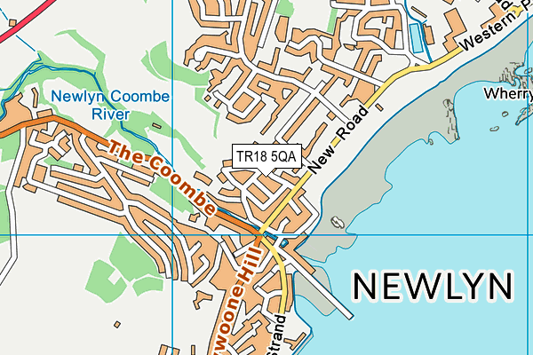 Newlyn School map (TR18 5QA) - OS VectorMap District (Ordnance Survey)