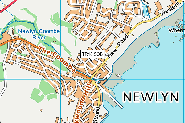 TR18 5QB map - OS VectorMap District (Ordnance Survey)