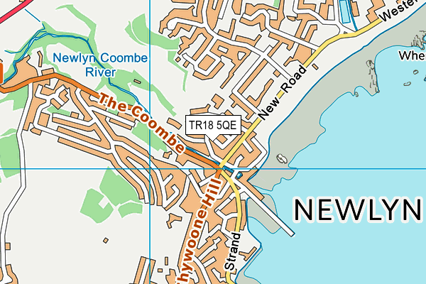 TR18 5QE map - OS VectorMap District (Ordnance Survey)