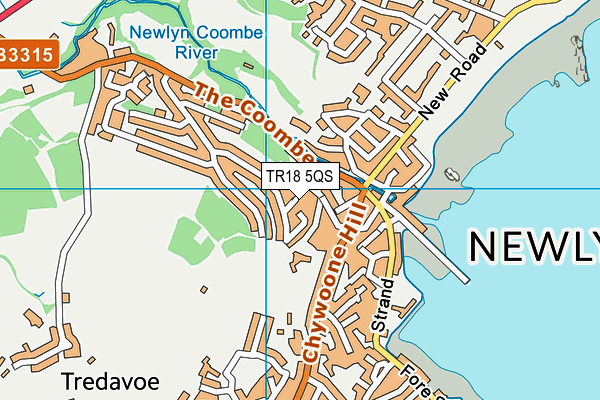 TR18 5QS map - OS VectorMap District (Ordnance Survey)