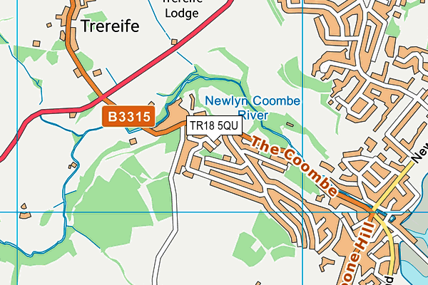 TR18 5QU map - OS VectorMap District (Ordnance Survey)