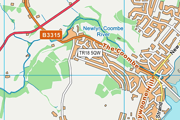 TR18 5QW map - OS VectorMap District (Ordnance Survey)