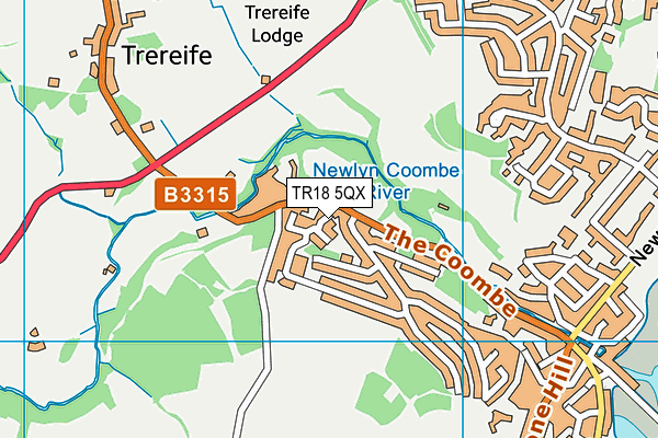 TR18 5QX map - OS VectorMap District (Ordnance Survey)