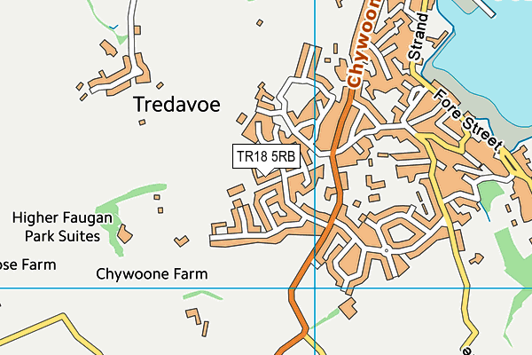 TR18 5RB map - OS VectorMap District (Ordnance Survey)