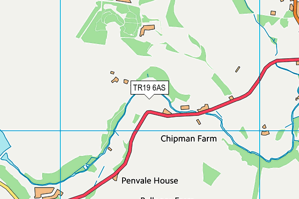 TR19 6AS map - OS VectorMap District (Ordnance Survey)