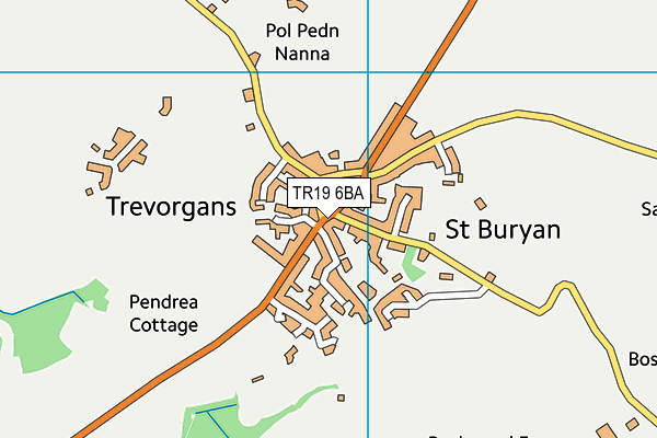 TR19 6BA map - OS VectorMap District (Ordnance Survey)