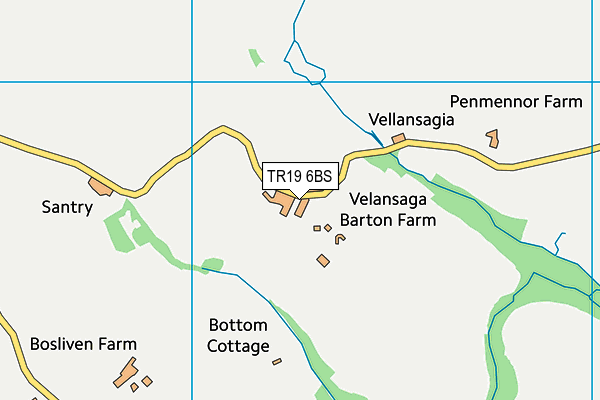 TR19 6BS map - OS VectorMap District (Ordnance Survey)