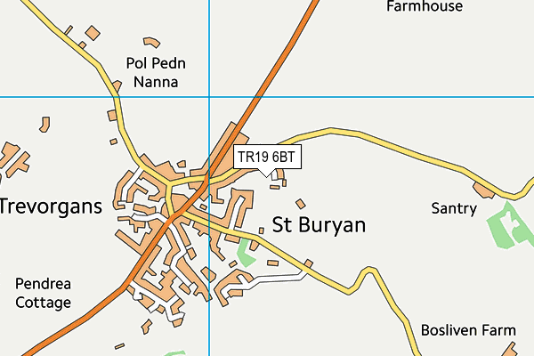 TR19 6BT map - OS VectorMap District (Ordnance Survey)