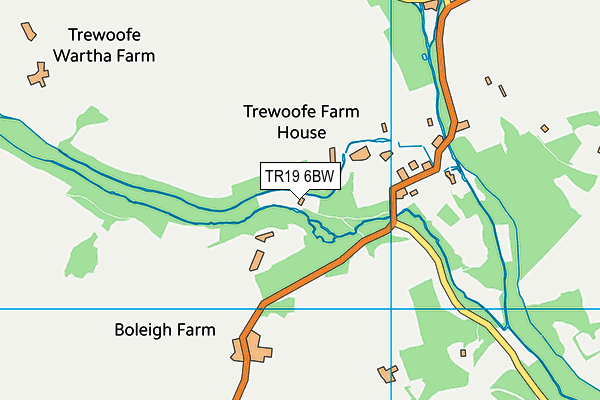 TR19 6BW map - OS VectorMap District (Ordnance Survey)