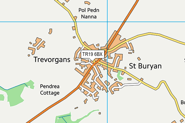 TR19 6BX map - OS VectorMap District (Ordnance Survey)
