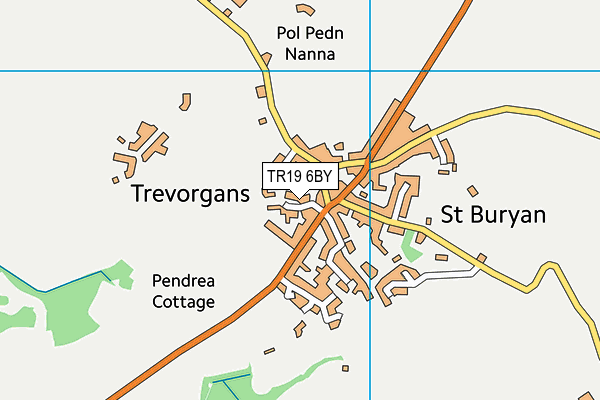 TR19 6BY map - OS VectorMap District (Ordnance Survey)