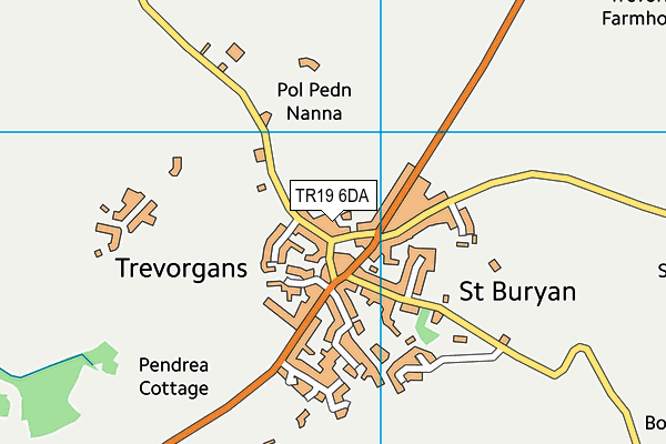 TR19 6DA map - OS VectorMap District (Ordnance Survey)