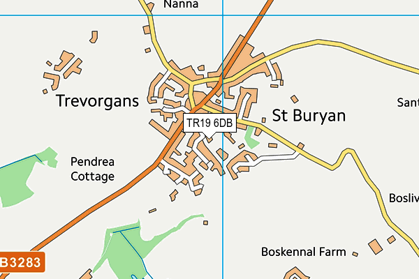 TR19 6DB map - OS VectorMap District (Ordnance Survey)