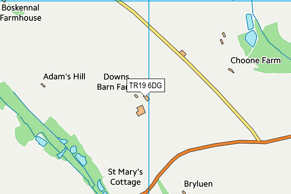 TR19 6DG map - OS VectorMap District (Ordnance Survey)