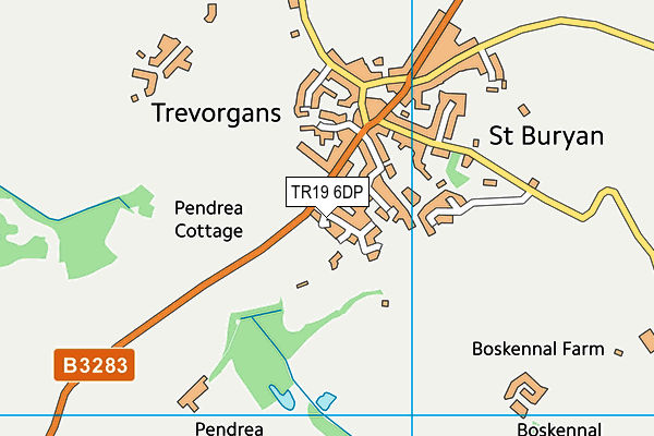 TR19 6DP map - OS VectorMap District (Ordnance Survey)