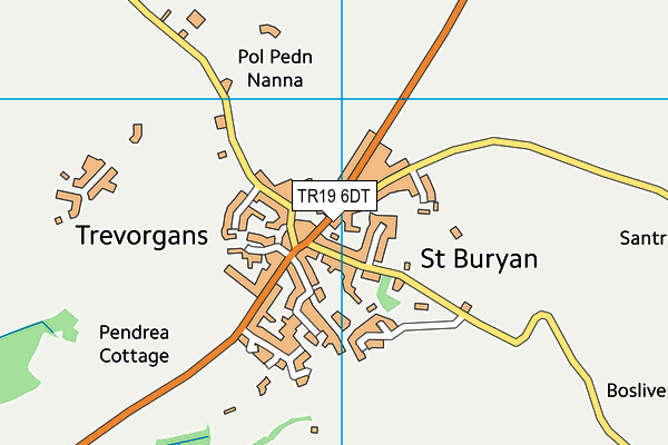 TR19 6DT map - OS VectorMap District (Ordnance Survey)