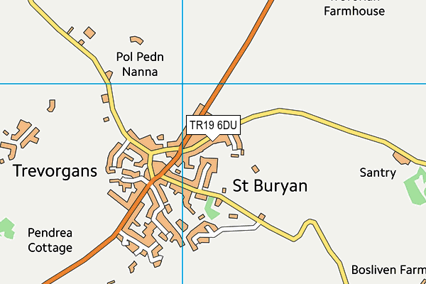 TR19 6DU map - OS VectorMap District (Ordnance Survey)