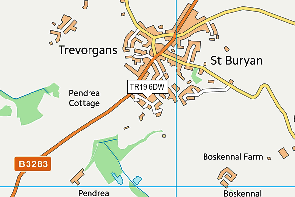 TR19 6DW map - OS VectorMap District (Ordnance Survey)