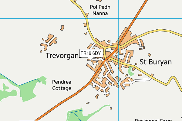 TR19 6DY map - OS VectorMap District (Ordnance Survey)