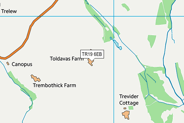 TR19 6EB map - OS VectorMap District (Ordnance Survey)
