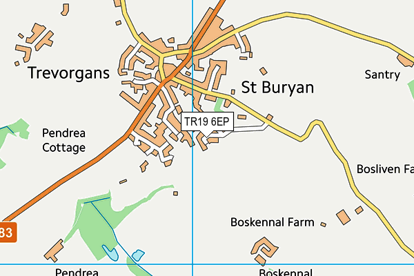 TR19 6EP map - OS VectorMap District (Ordnance Survey)