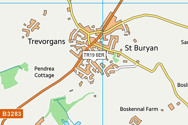 TR19 6ER map - OS VectorMap District (Ordnance Survey)