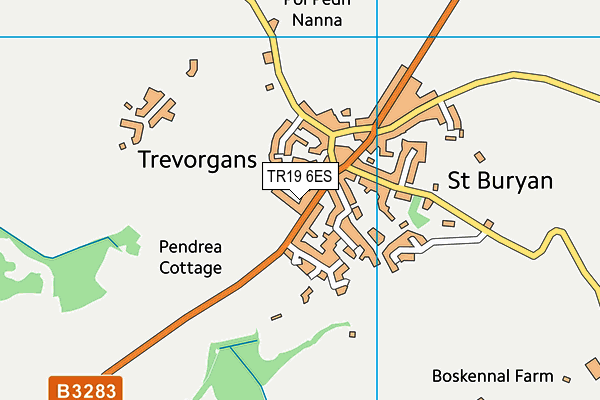 TR19 6ES map - OS VectorMap District (Ordnance Survey)
