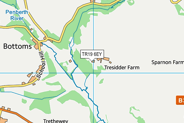TR19 6EY map - OS VectorMap District (Ordnance Survey)