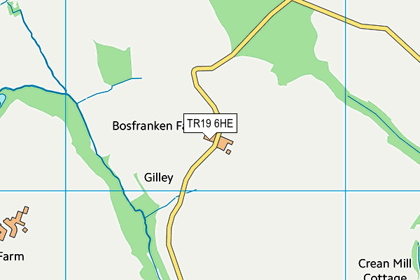 TR19 6HE map - OS VectorMap District (Ordnance Survey)