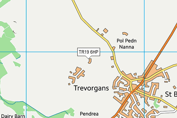 TR19 6HP map - OS VectorMap District (Ordnance Survey)