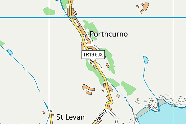 Porthcurno Tennis Courts map (TR19 6JX) - OS VectorMap District (Ordnance Survey)