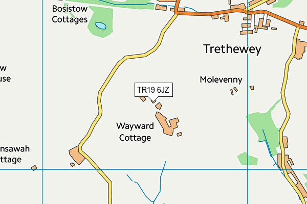 TR19 6JZ map - OS VectorMap District (Ordnance Survey)