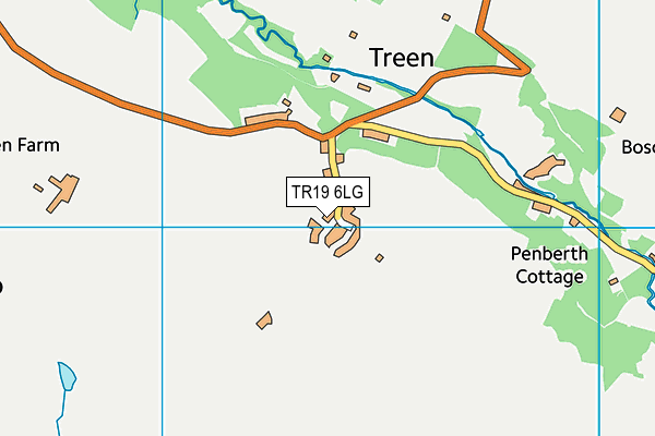 TR19 6LG map - OS VectorMap District (Ordnance Survey)