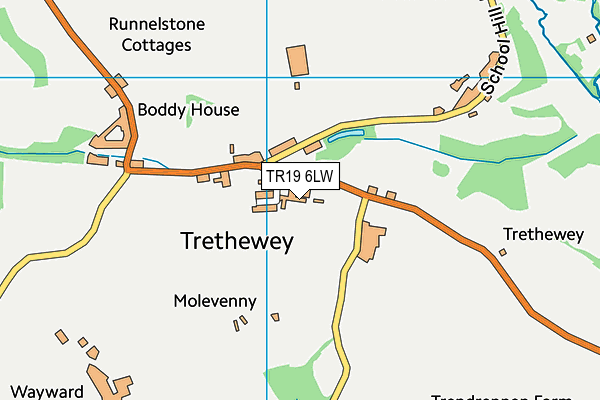 TR19 6LW map - OS VectorMap District (Ordnance Survey)