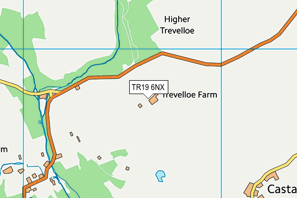 TR19 6NX map - OS VectorMap District (Ordnance Survey)
