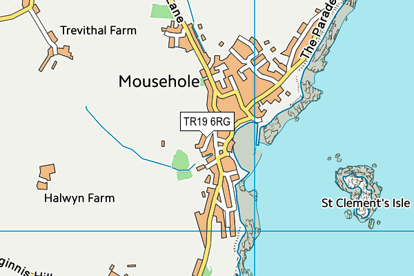 TR19 6RG map - OS VectorMap District (Ordnance Survey)