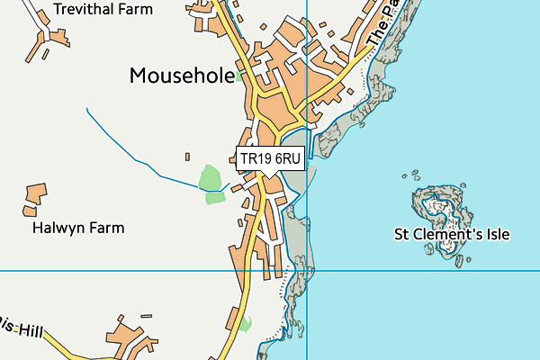 TR19 6RU map - OS VectorMap District (Ordnance Survey)