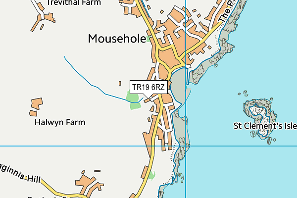 TR19 6RZ map - OS VectorMap District (Ordnance Survey)