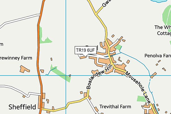 TR19 6UF map - OS VectorMap District (Ordnance Survey)