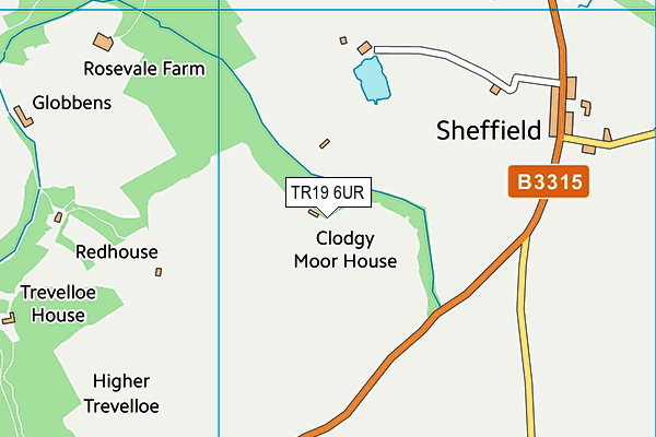 TR19 6UR map - OS VectorMap District (Ordnance Survey)