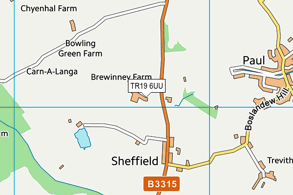 TR19 6UU map - OS VectorMap District (Ordnance Survey)