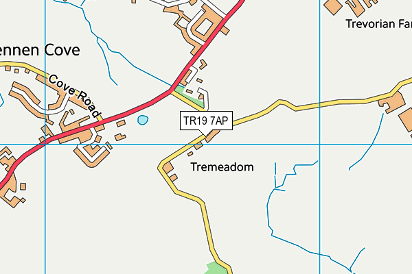 TR19 7AP map - OS VectorMap District (Ordnance Survey)