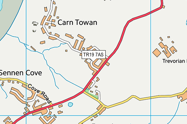 TR19 7AS map - OS VectorMap District (Ordnance Survey)