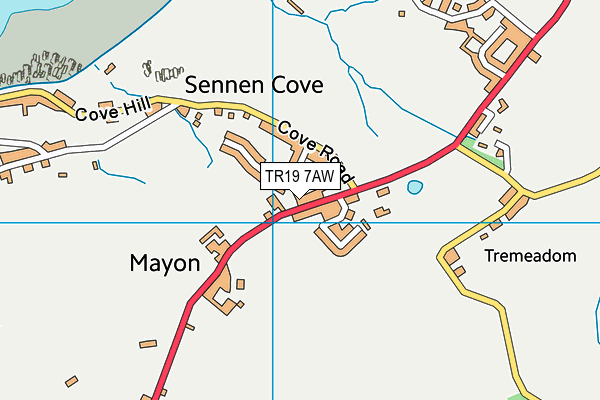Sennen Community Centre map (TR19 7AW) - OS VectorMap District (Ordnance Survey)