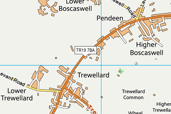 TR19 7BA map - OS VectorMap District (Ordnance Survey)