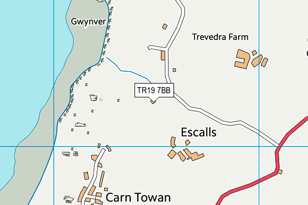 TR19 7BB map - OS VectorMap District (Ordnance Survey)