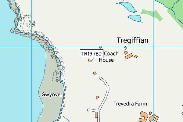 TR19 7BD map - OS VectorMap District (Ordnance Survey)