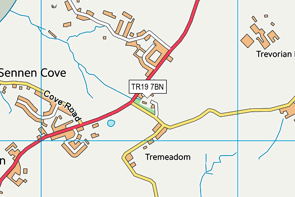 TR19 7BN map - OS VectorMap District (Ordnance Survey)