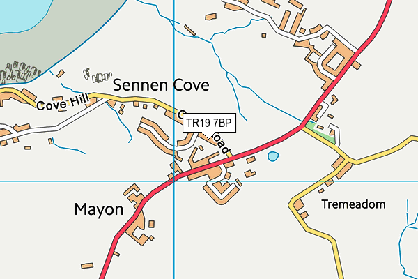 TR19 7BP map - OS VectorMap District (Ordnance Survey)