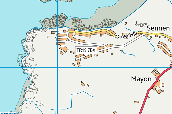 TR19 7BX map - OS VectorMap District (Ordnance Survey)